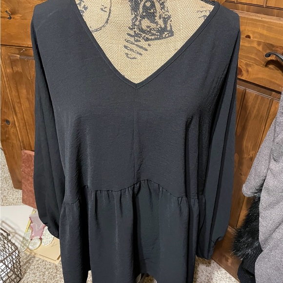 Boutique top size extra large black, baby doll style - Picture 1 of 5